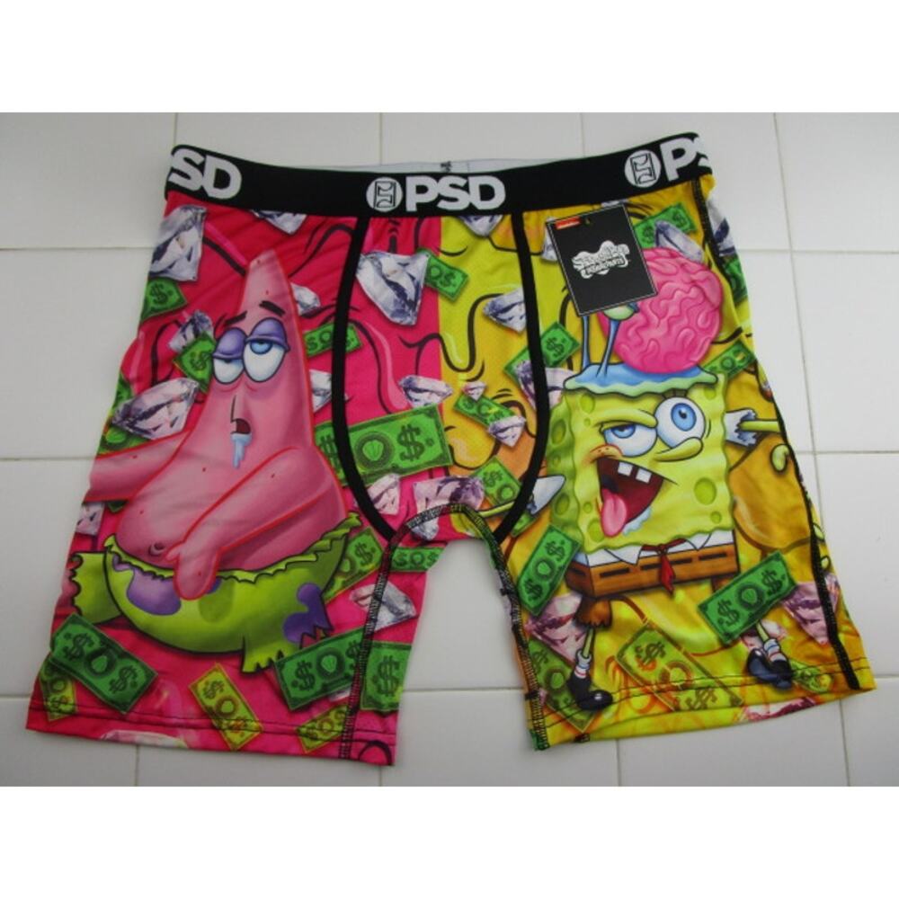 PSD Spongebob Squarepants Money Drip Men's‎ XL Underwear Boxer Briefs
